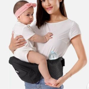 Black Baby Hip Seat Carrier